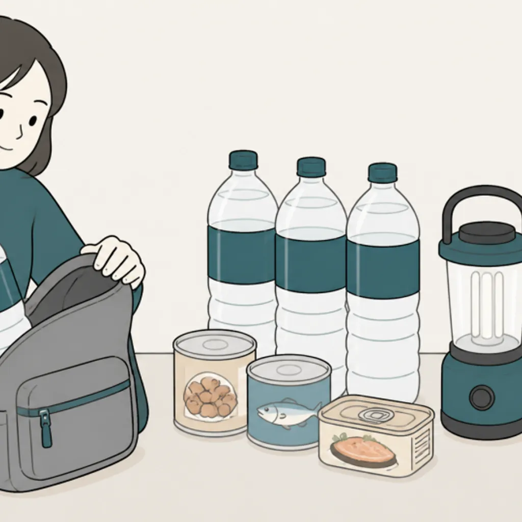 水や缶詰、ランタンなど最低限そろえたい備蓄品