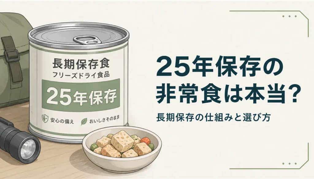長期保存の非常食が入った缶詰