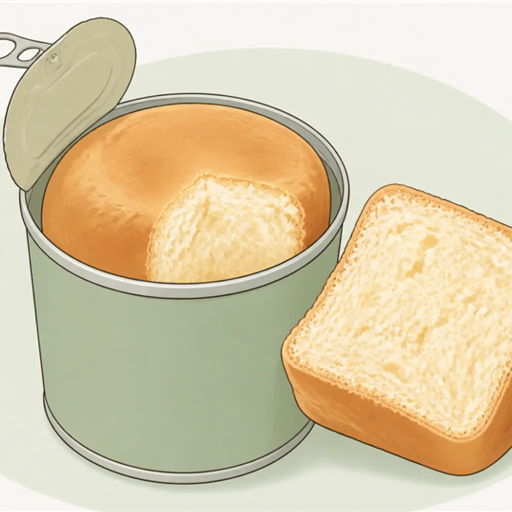 缶を開けたふんわりしたブリオッシュパン