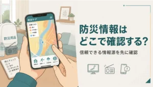 危険度マップを表示したスマートフォンの画面