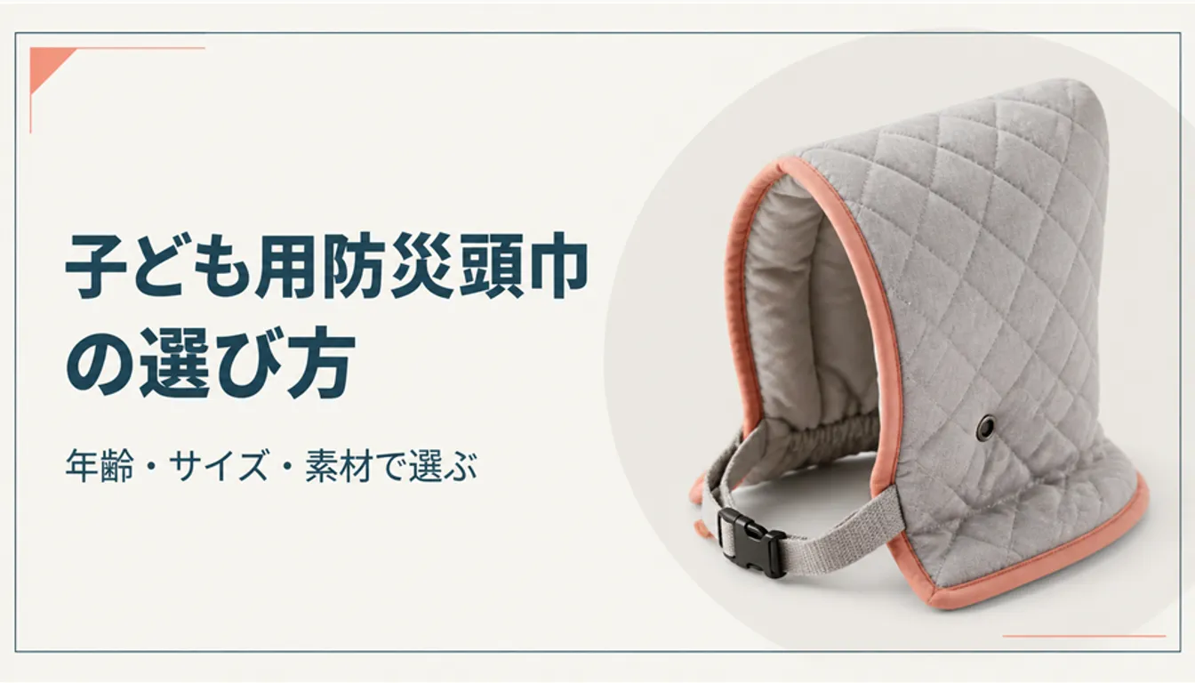 あごひも付きの子ども用防災頭巾