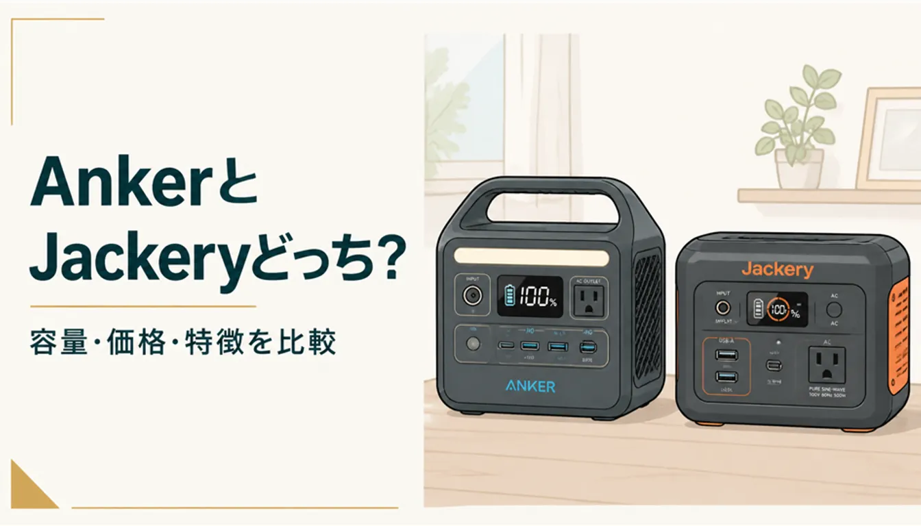 並べて比較する2台のポータブル電源