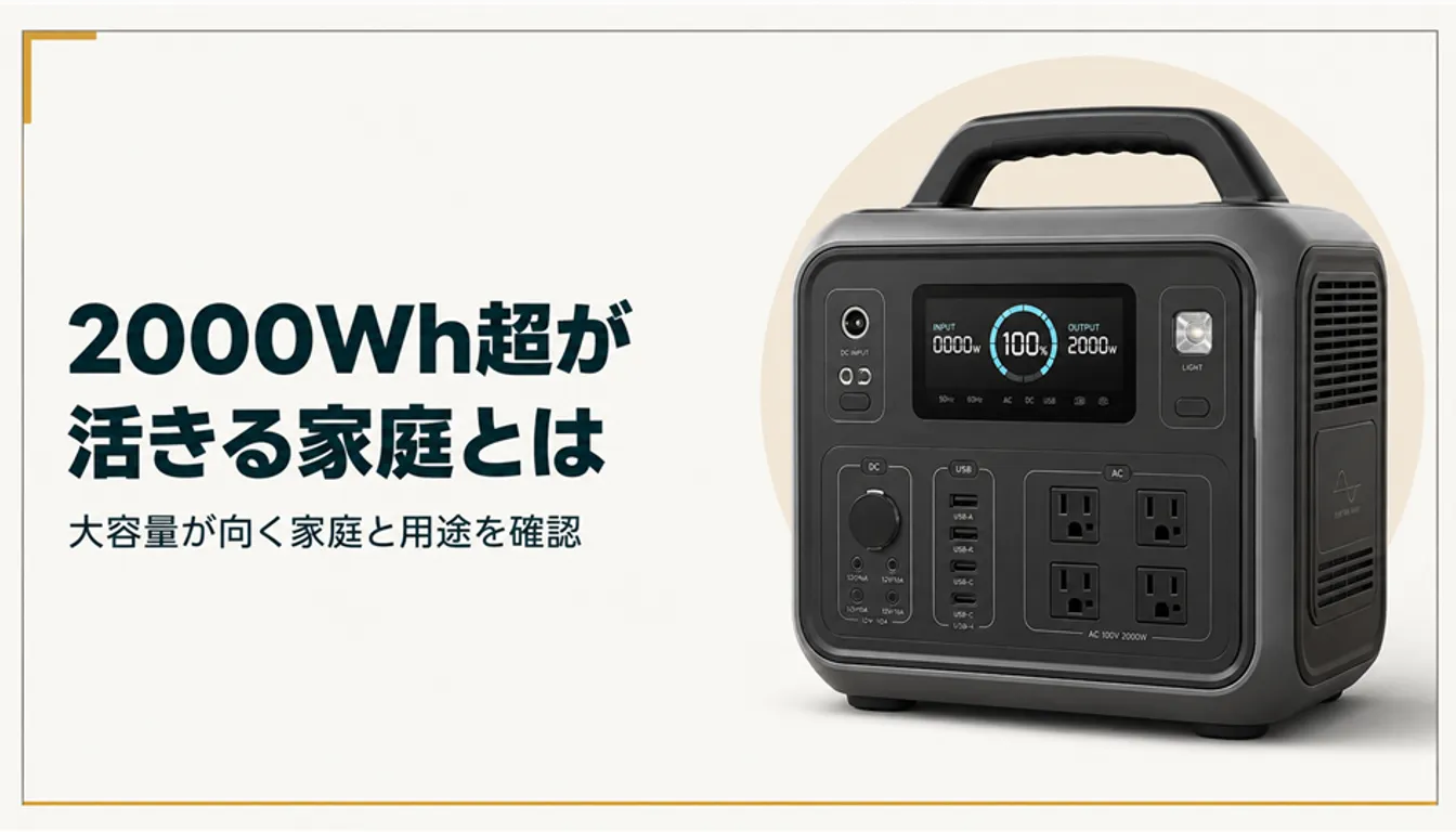 液晶パネル付きの大容量ポータブル電源本体