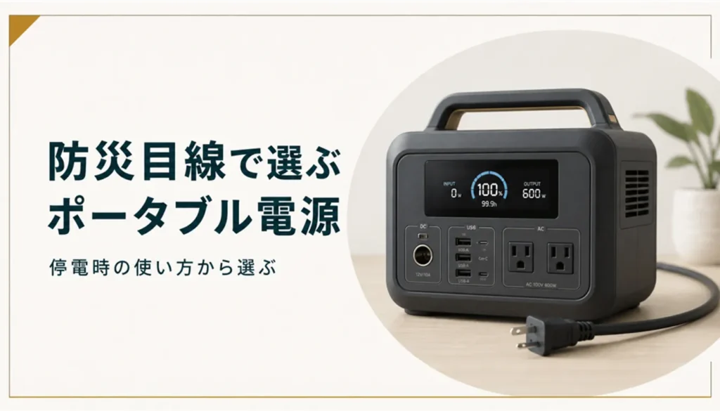 液晶パネル付きのポータブル電源本体