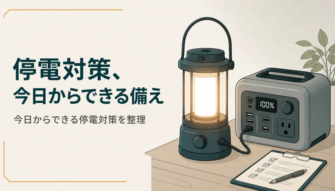 停電時に使うLEDランタンとポータブル電源